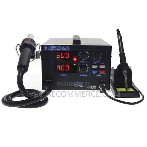 Gordak 952h Hot Air Led SMD Soldering Iron Rework Station
