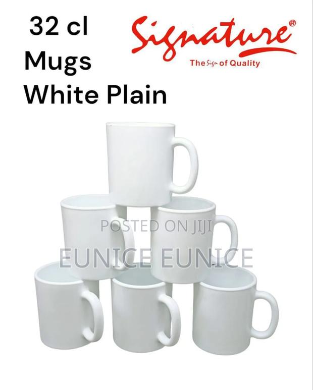 6 Pieces White Signature Cups
