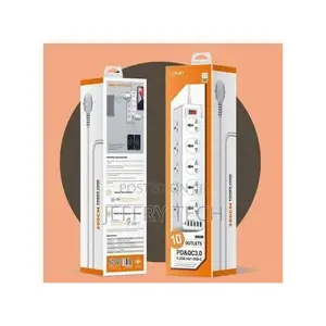 Ldnio 10-Hole Power Strip With 5 Usb Ports - White
