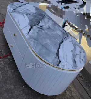 Opal White Marble Media Console 6fts