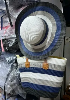 Seaside Straw Set Beach Tote and Hat