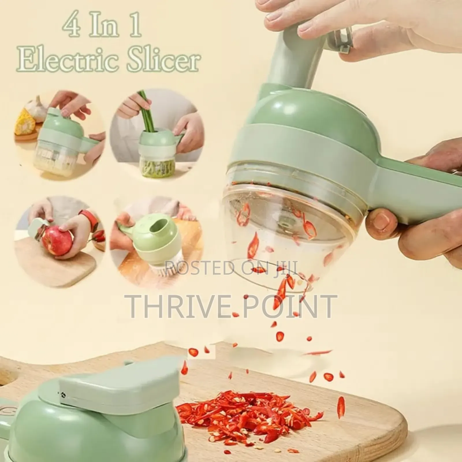 4in1 Handheld Electric Vegetable Cutter