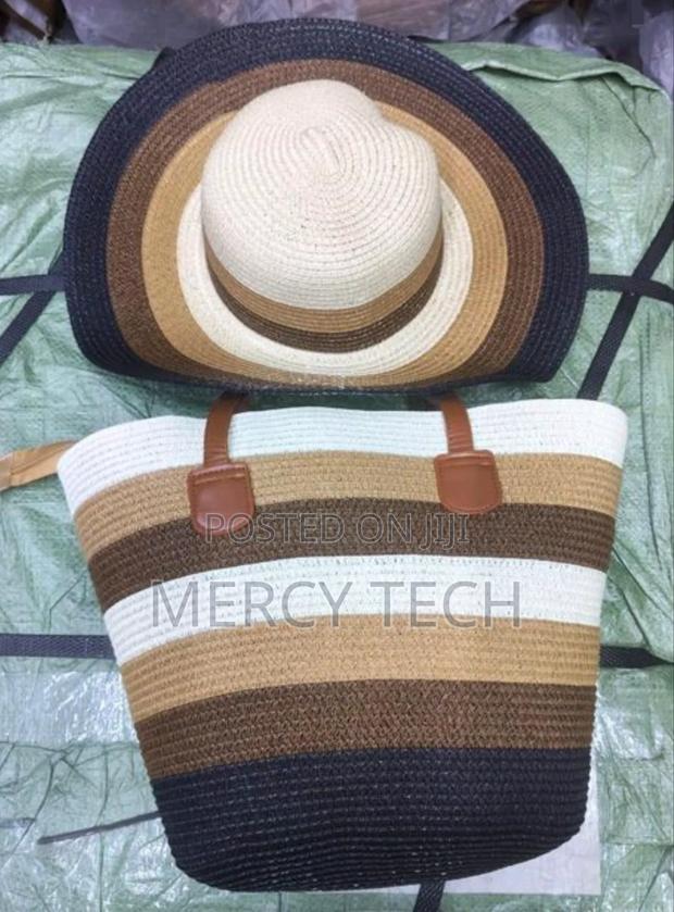 Seaside Straw Set Beach Tote and Hat - thumbnail 2