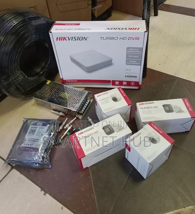 4 Cameras CCTV Package Kit Hikvision Set