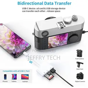Otg 3-in-1 Type-C to Micro Sd/Tf Memory Card Reader With Usb 3.0 Port