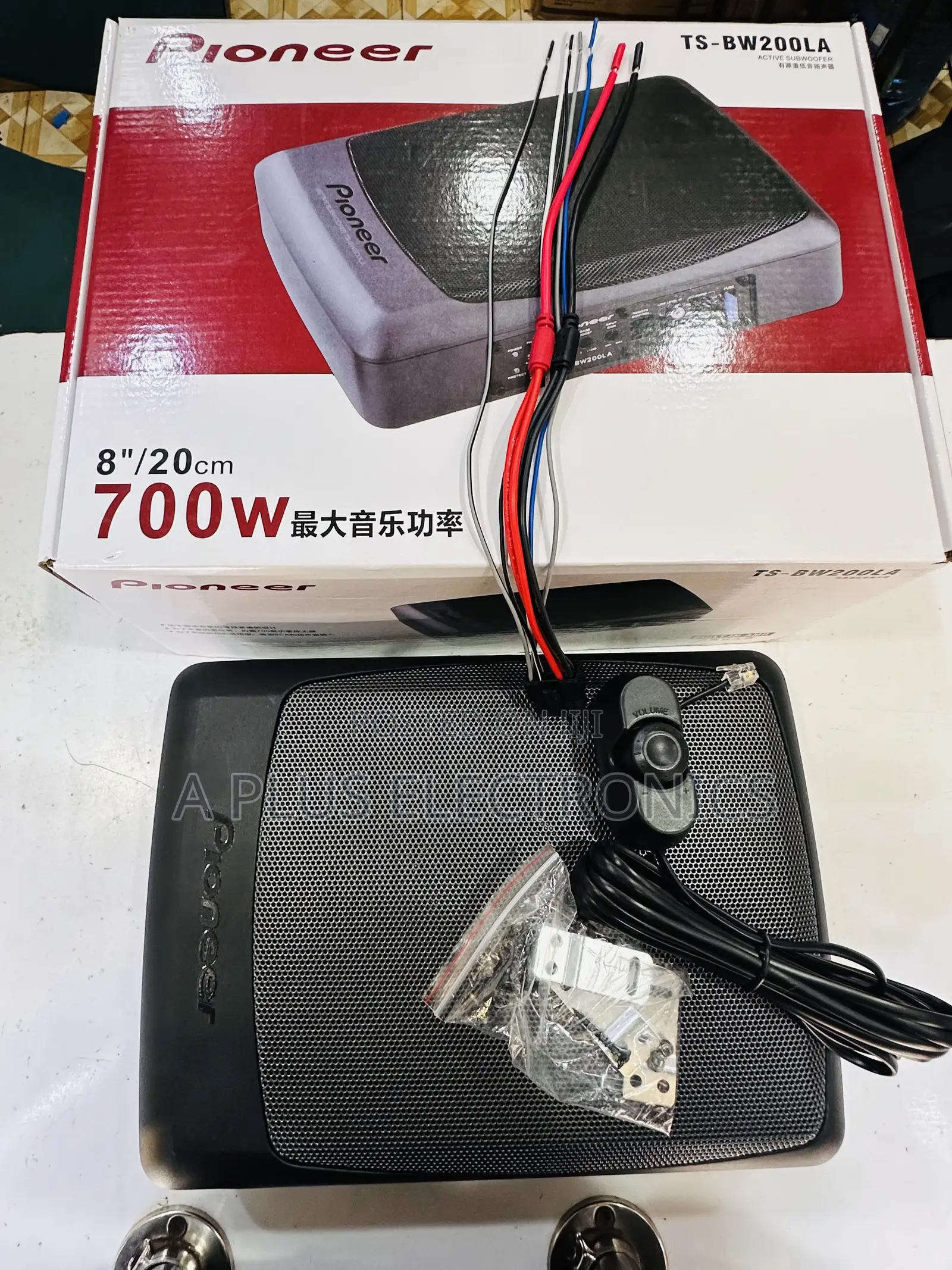 Pioneer Bw200 Underseat(700w) Slim Active Subwoofer for Cars