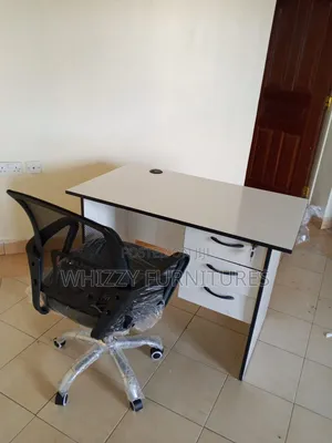 New White Study Desk and Chair