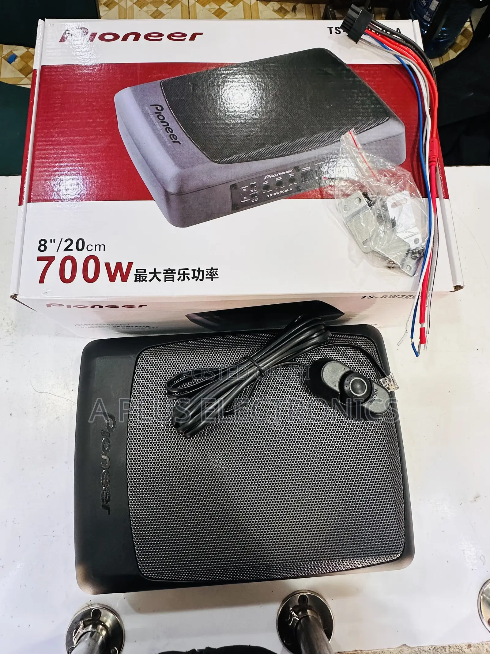 Pioneer Bw200 Underseat(700w) Powerful Slim Car Subwoofer