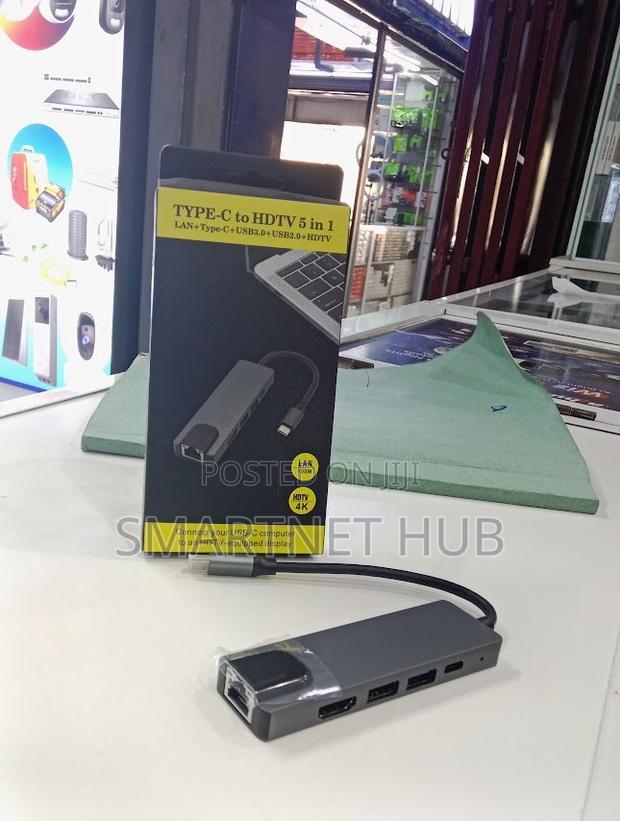 Type C Multiport Adapter With Hdmi Rj45 Port Usb