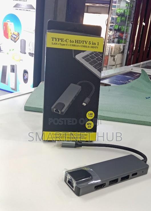 5 in 1 Usb Hub Type -C to Hdmi/HDTV Quality Usb Hub