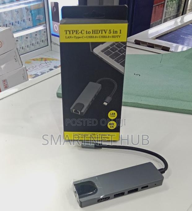 Universal Usb-C Hub 5 in 1 With Hdmi and Ethernet - main view