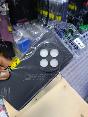 Black Silicone Phone Case for the Xiaomi Redmi 14c Smartphone.