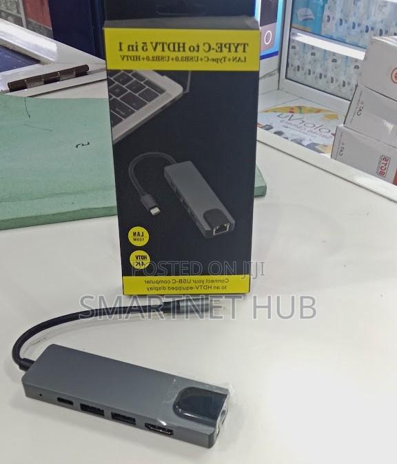 Affordable Usb-C 5 in 1 Hub for Laptop - Hdmi Lan Usb 3.0