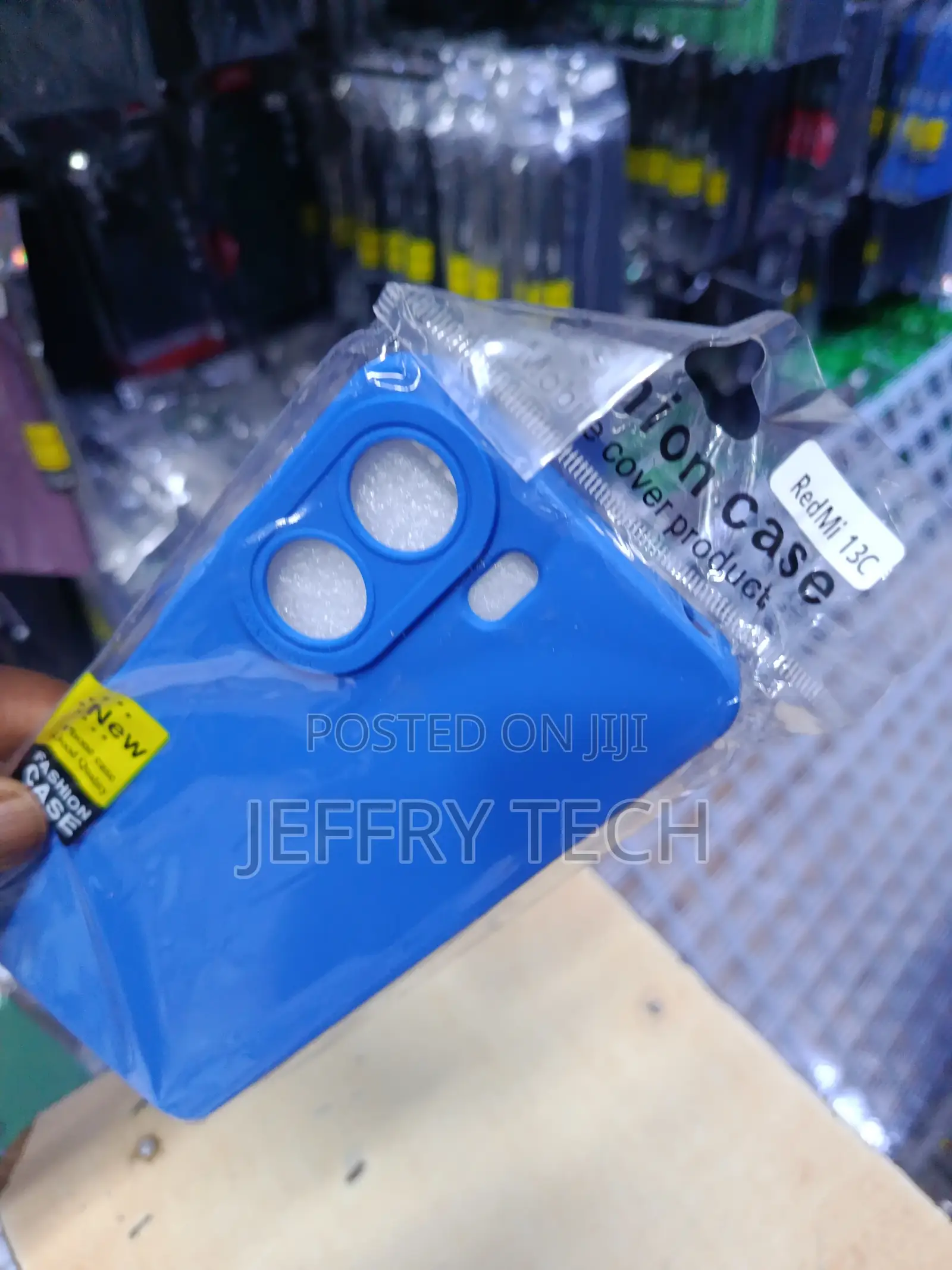 Blue Soft Silicone Protective Case With the Xiaomi Redmi 13c