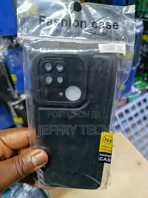 Black Silicone Shock-Proof Cover Designed for the Xiaomi Redmi 10c