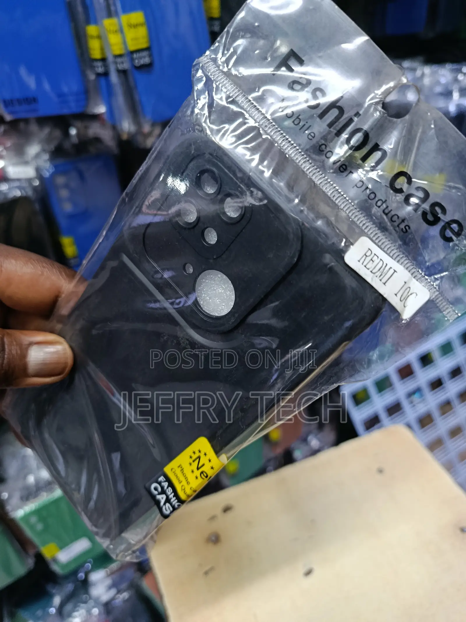 Black Silicone Shock-Proof Cover Designed for the Xiaomi Redmi 10c