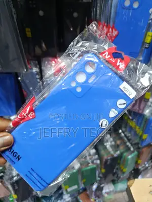 Blue Silicone Phone Case Designed for the Infinix Hot 12.