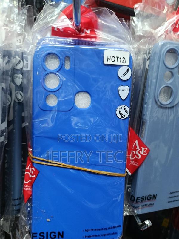 Blue Protective Case Designed for the Infinix Hot 12i Smartphone.