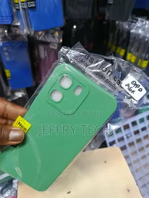 Green Silicone Phone Case for the Oppo A6x Mobile Phone