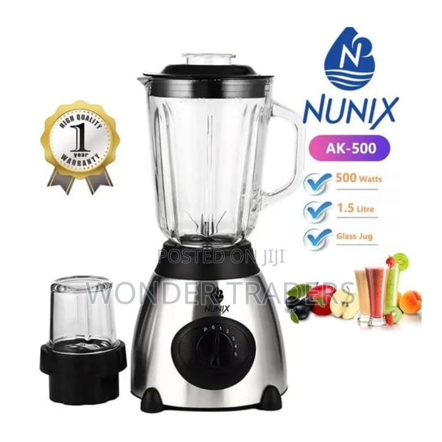 Nunix Ak-500 Glass Jar Blender
500watt