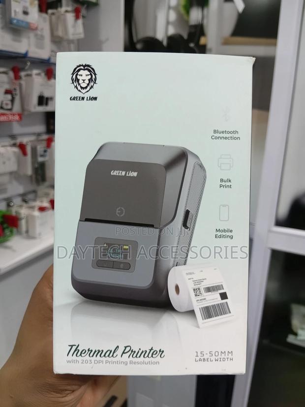 Green Lion Bluetooth Thermal Printer 15-50mm Label Width Grey - thumbnail 2