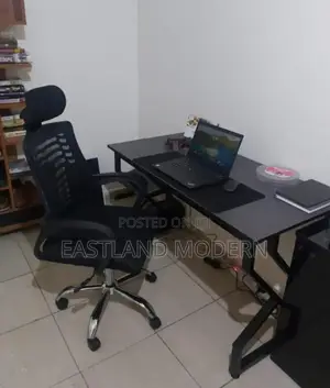 Double Metallic Working Desk and Chair