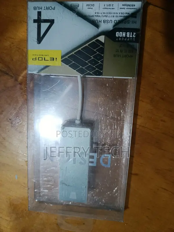 Ietop 4-Port Usb Hub Designed for High-Speed Data Transfer A