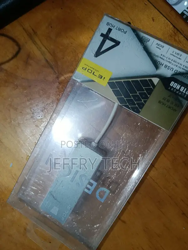 Ietop 4-Port Usb Hub Designed for High-Speed Data Transfer A