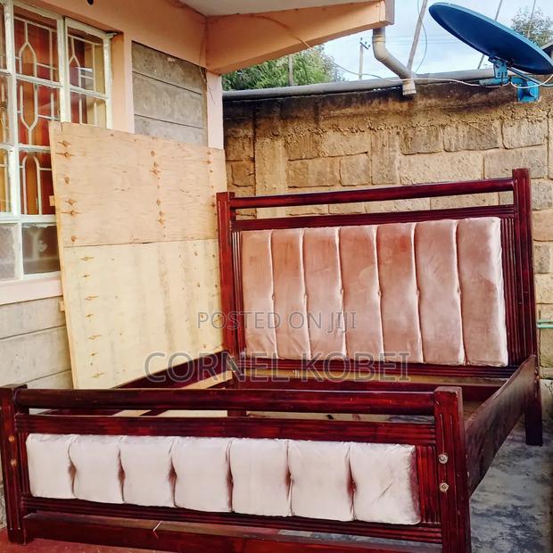 6x6 King Size Hardwood Bed + Maharaja Mattress Heavy Duty.