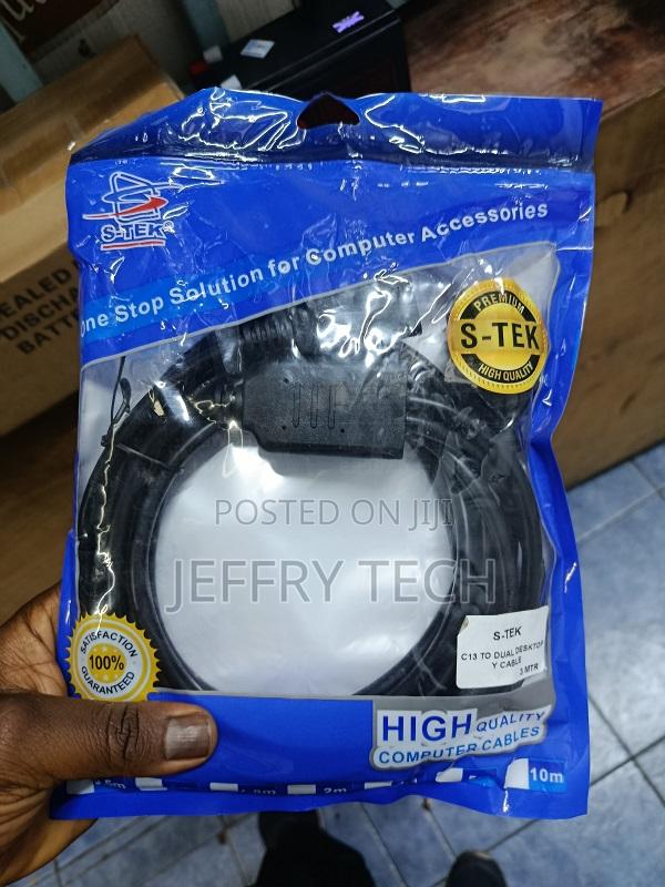 S-Tek Branded Computer Power Cable Designed to Connect a Device to a P - main view