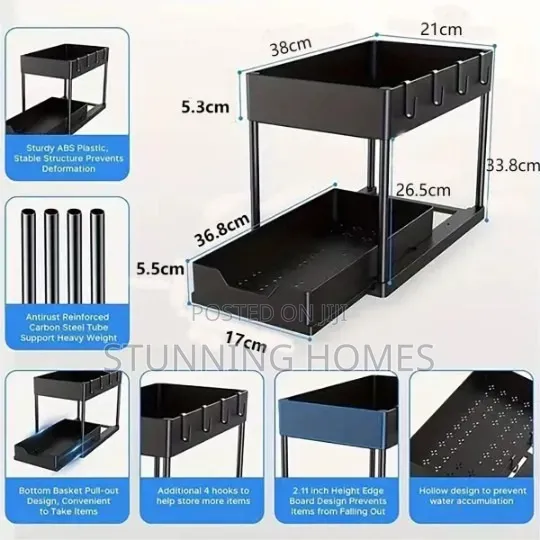 Under the Sink Organizer Shelves