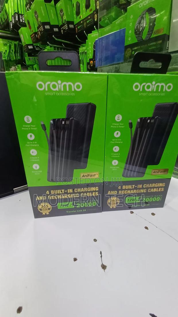 Oraimo Traveler Link 20 – 20000mah Multi-Device Charging Power Bank