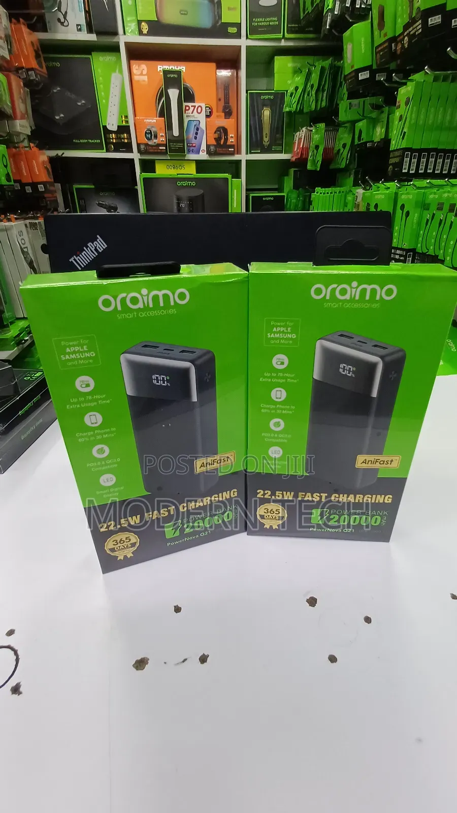 Oraimo Powernova Q21 22.5w Fast Charging 20,000mah Power Bank