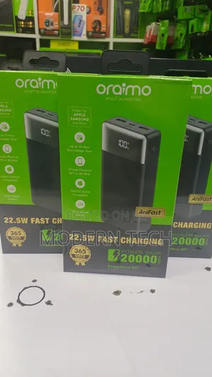 Oraimo Q21 22.5w – Powerful 20000mah Fast Charger