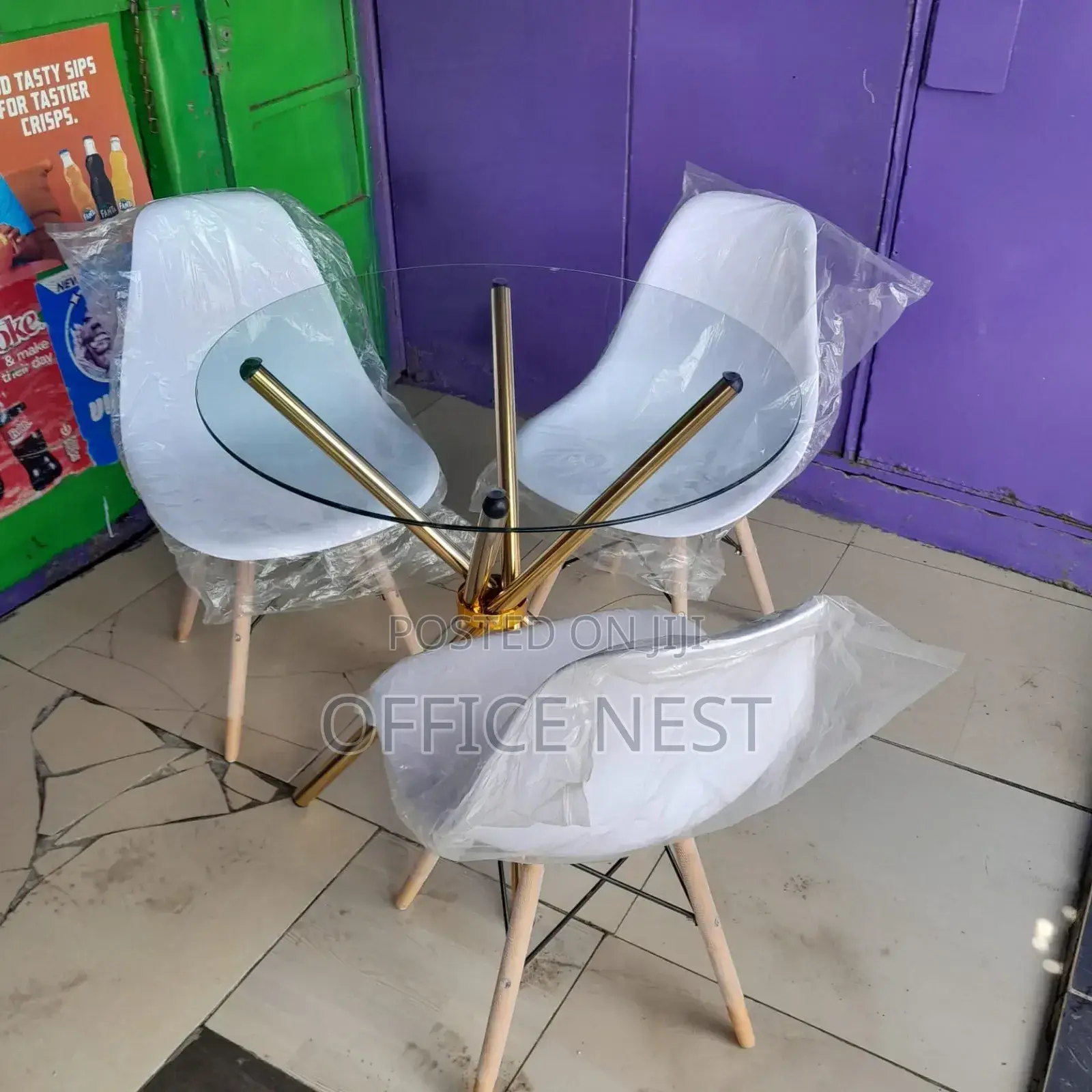 Transparent 3 Seater Dining Set