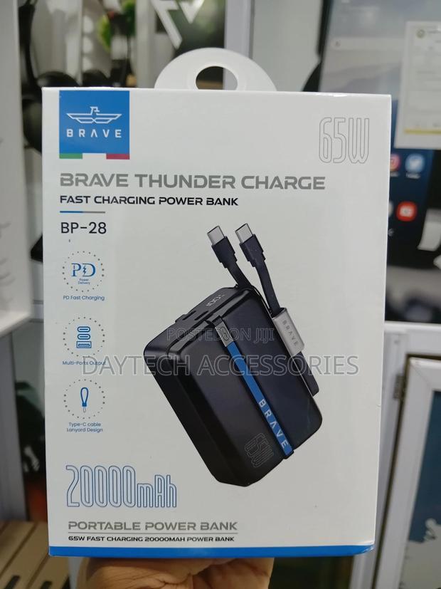 Brave Thunder Charge 20000mah 65w Power Bank (Model Bp-28).