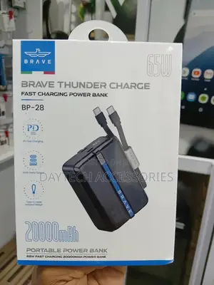 Brave Thunder Charge 20000mah 65w Power Bank (Model Bp-28).