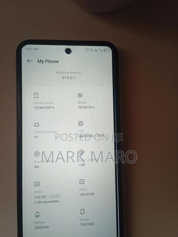 Tecno Pop 9 128 GB Black - thumbnail 3