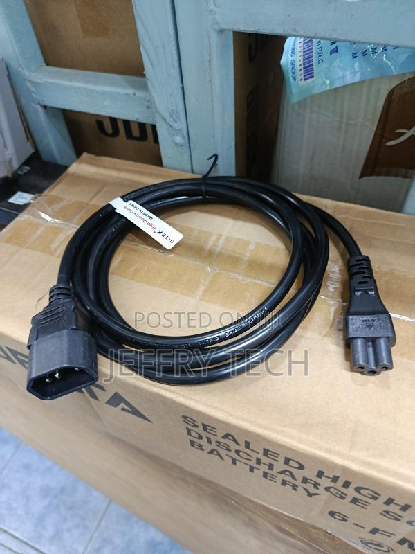 Power Cable, C14 to C5, 18/3, 10a/125v+2.5a/250v, 18awg, SJT J Black