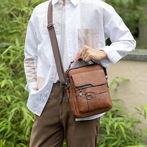 Pu Leather Unisex Casual Crossbody