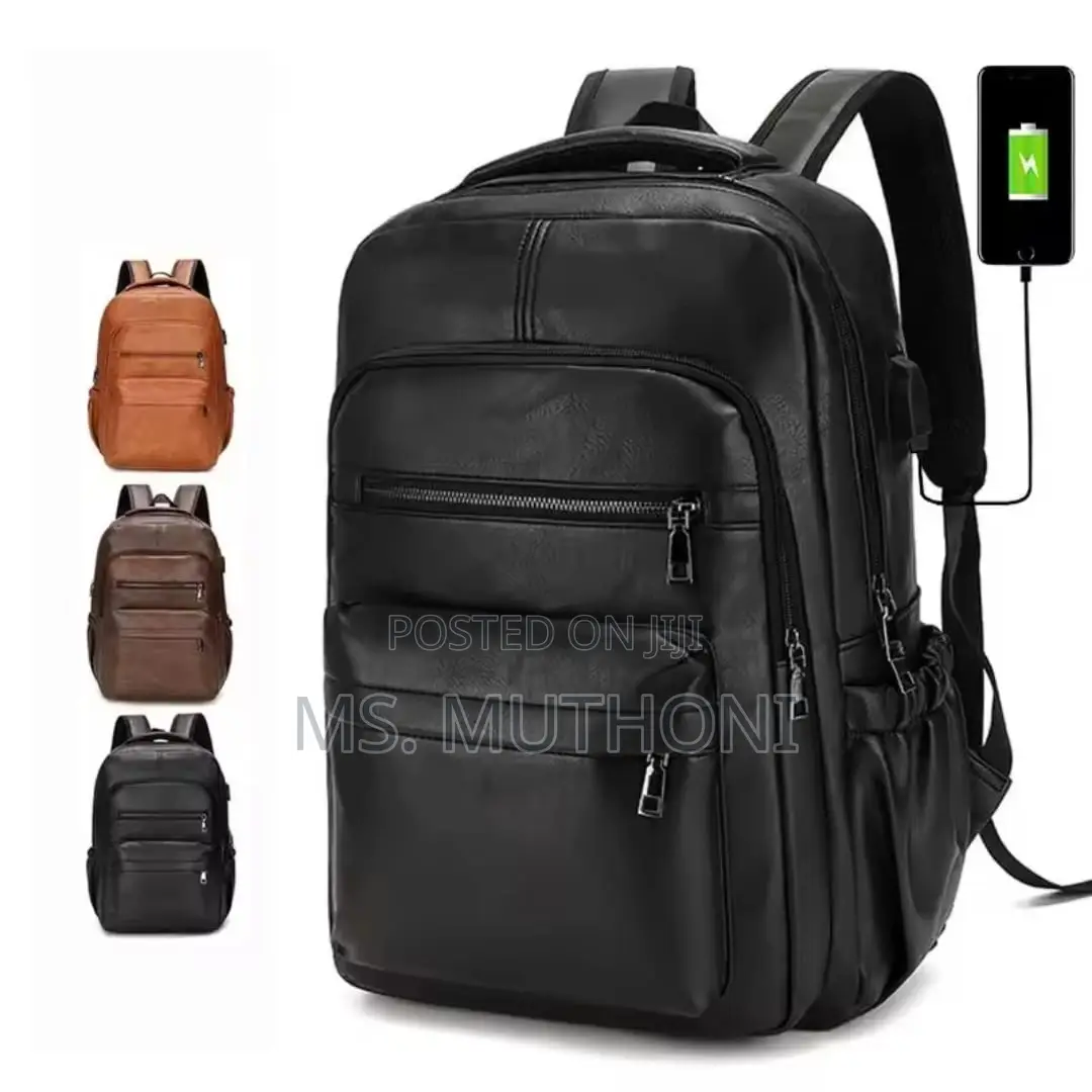 Pu Leather Large Capacity School / Laptop Backpack