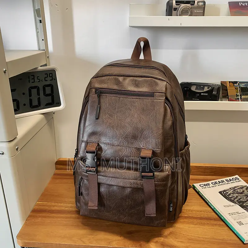 Unisex Faux Leather Laptop / School Backpack
