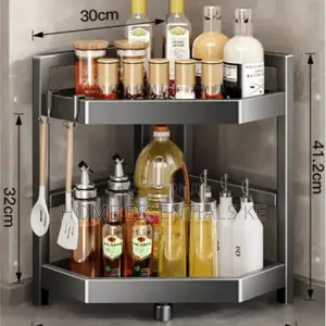 2tier Multifunctional Countertop Corner Storage Rack/Spice Rack