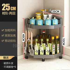 2tier Multifunctional Countertop Corner Storage Rack/Spice Rack
