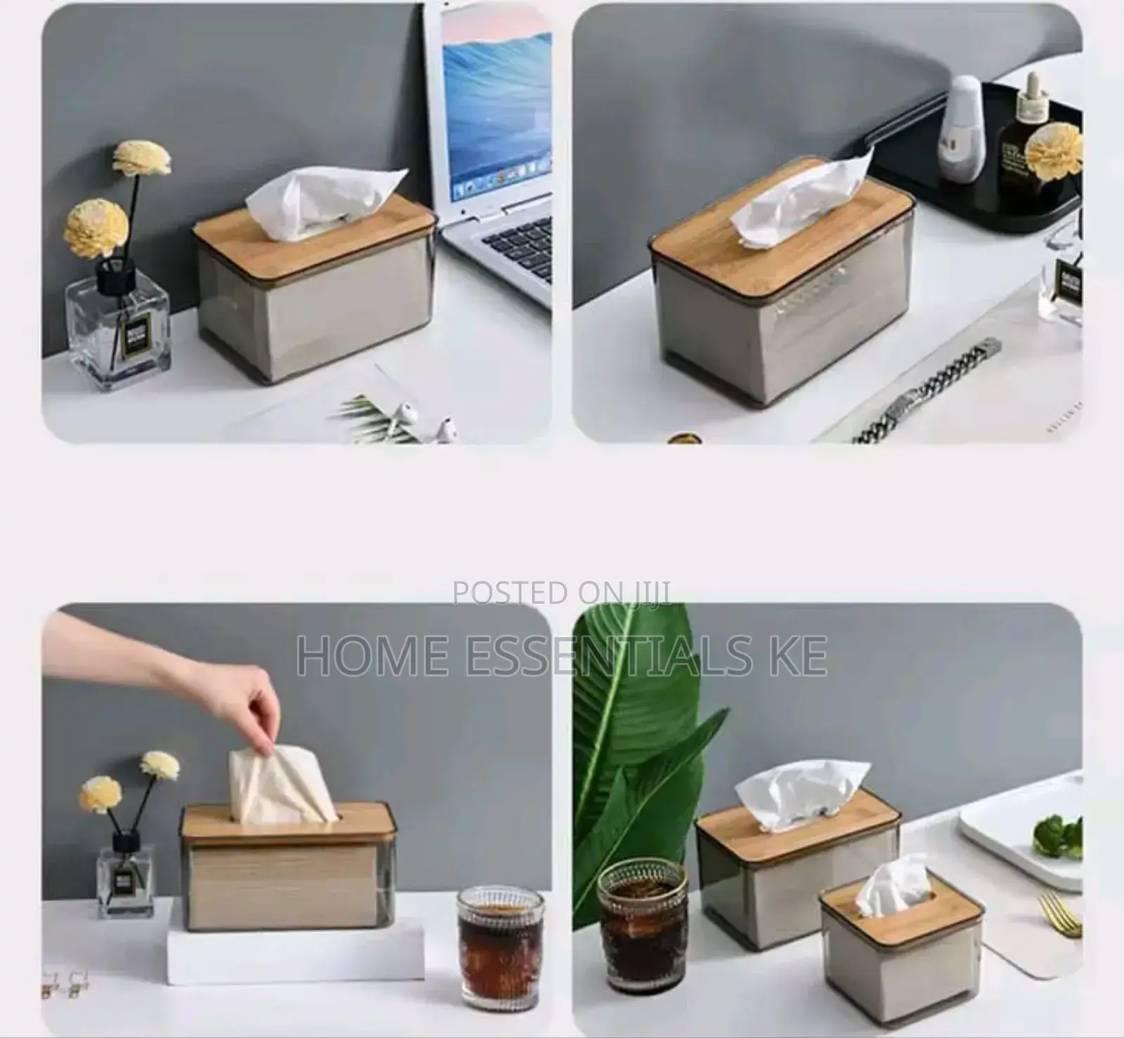 Nordic Acrylic Bamboo Serviette Holder