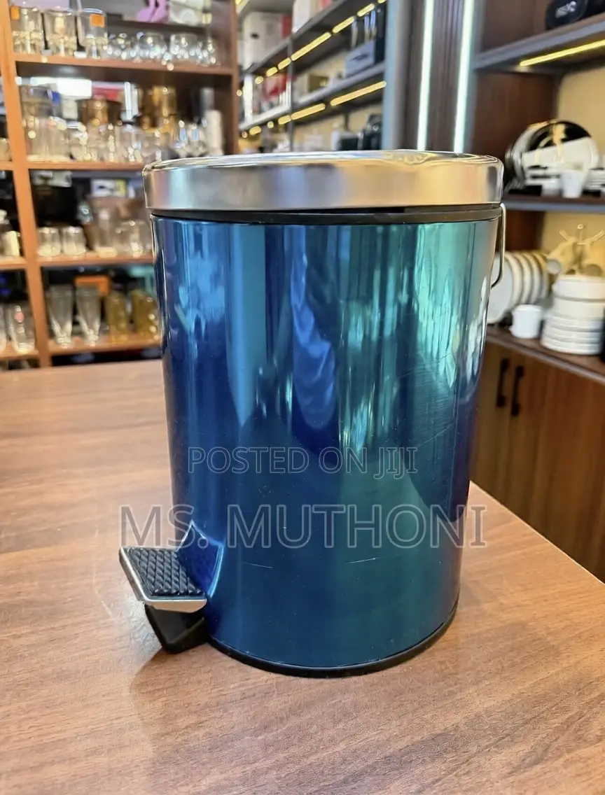 5l Kitchen / Bathroom Stainless Foot Pedal Bin With Removeable Buckt