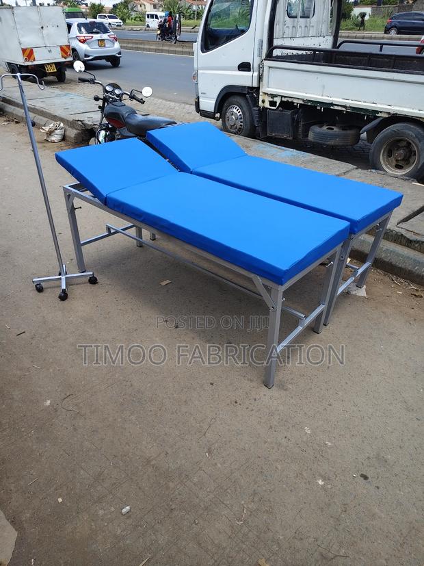 Examination Couch Bed Blue and Drip Stand - thumbnail 2