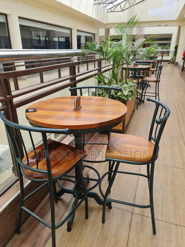 Restaurant High Stools With Table - main view