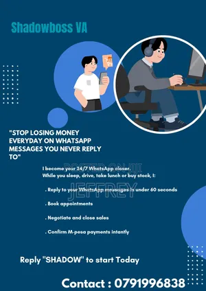 Shadowboss Va- 24/7 Whatsapp Sales Closer. First Day Free!