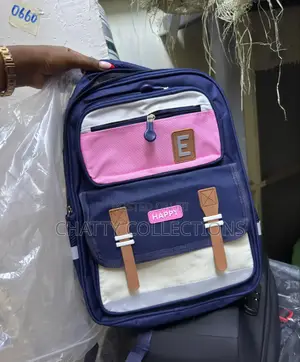 Navy Blue Pink Girls Quality School Bags School Backpacks